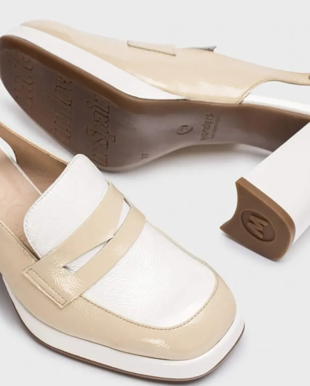 Wonders Mocasin Amelia Bicolor^ Tacones