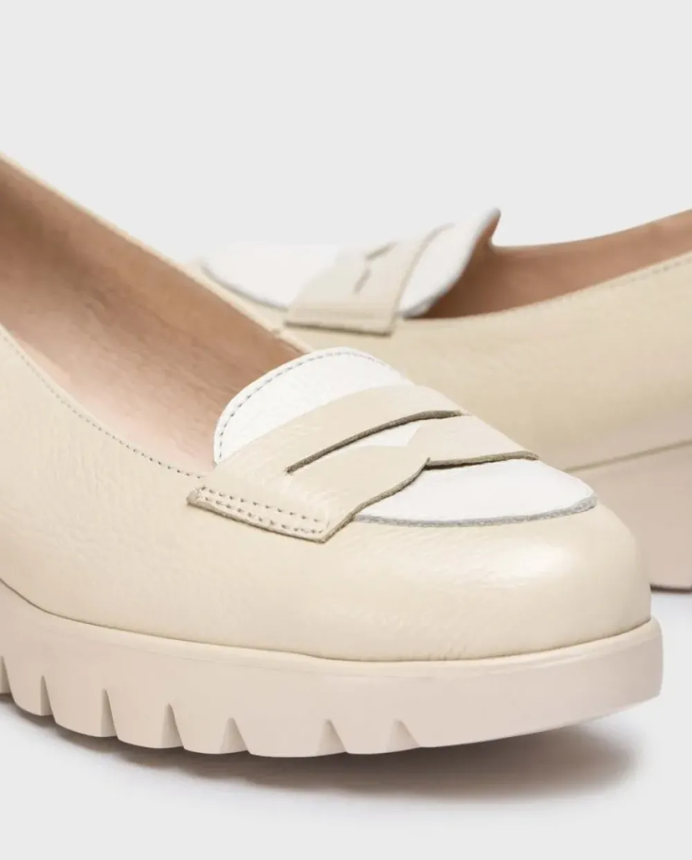 Wonders Mocasin Beige^ Cuñas