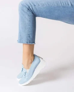 Wonders Mocasin Dance Azul^ Cuñas