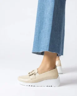 Wonders Mocasin Dance Beige^ Cuñas