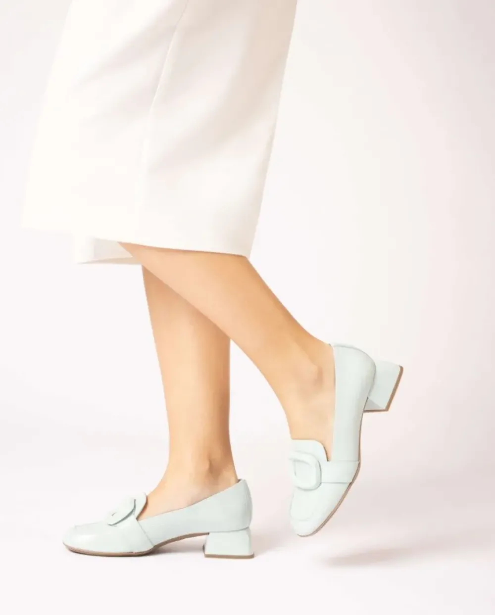 Wonders Mocasin Elein Azul Claro^ Tacones