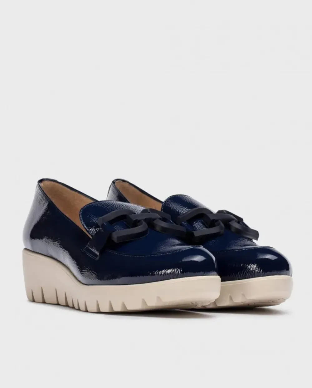 Wonders Mocasin San Marino Azul Oscuro^ Cuñas