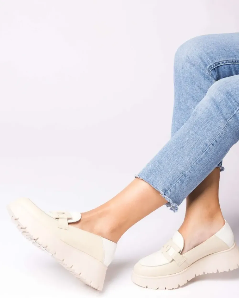 Wonders Mocasin Venecia Bicolor^ Plataformas