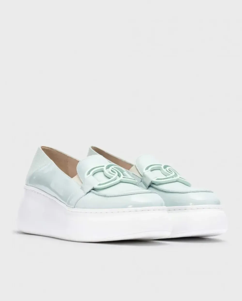 Wonders Mocasin Viena Azul^ Plataformas