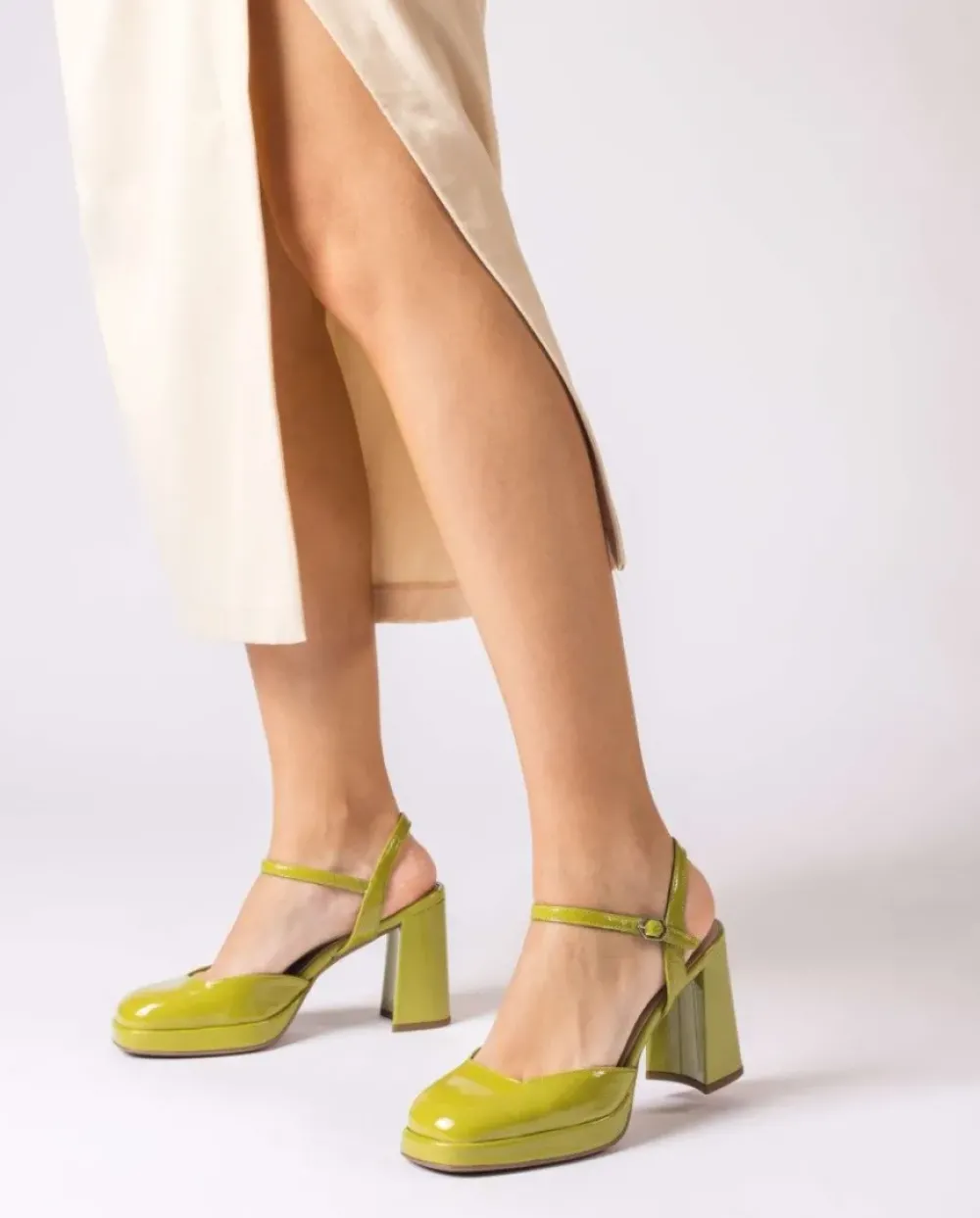 Wonders Plataforma Selena Verde^ Tacones