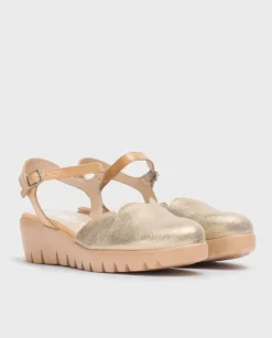 Wonders Sandalia Caravaca Dorado^ Cuñas