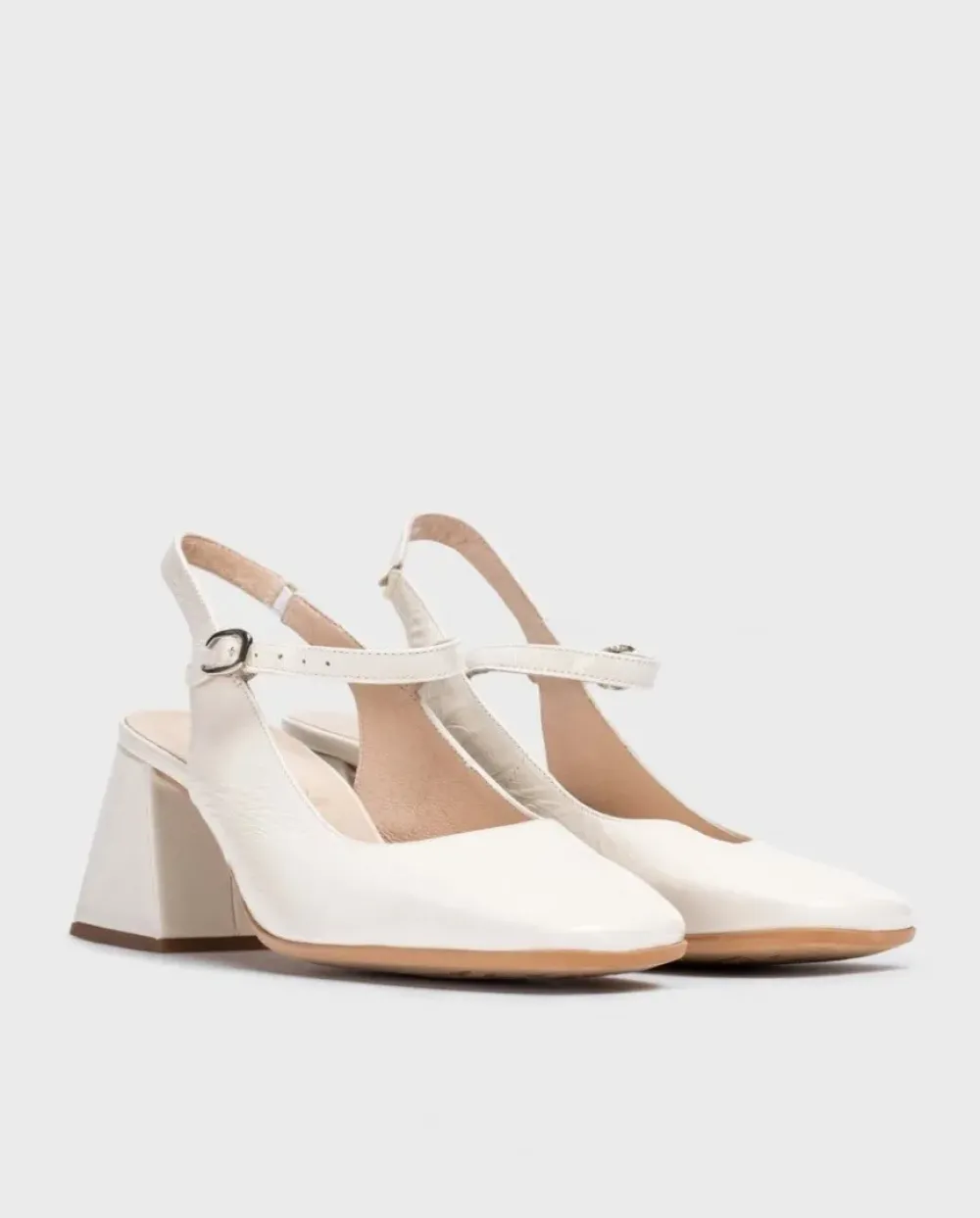 Wonders Sandalia Destalonada Jane Blanca^ Tacones