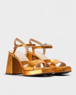 Wonders Sandalia Frida Naranja^ Tacones