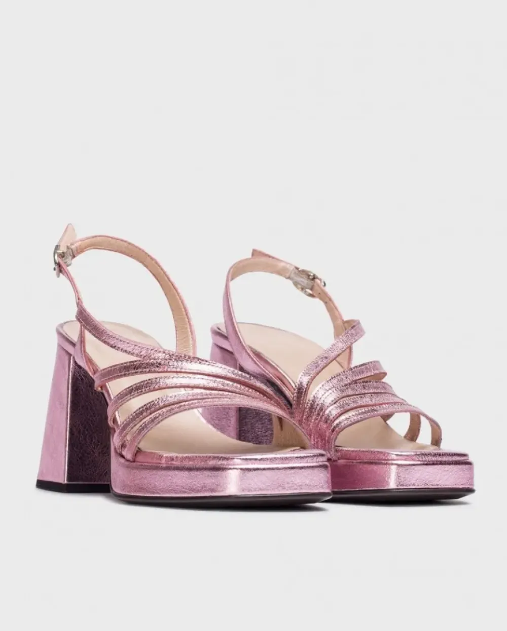 Wonders Sandalia Garli Rosa^ Tacones