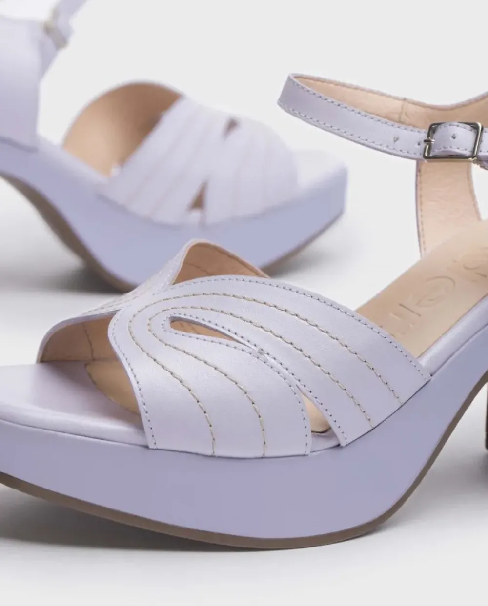 Wonders Sandalia Lisboa Lavanda^ Tacones