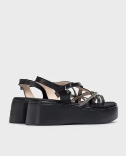 Wonders Sandalias Con Plataforma Martina Negra^ Sandalias