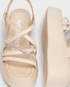 Wonders Sandalias Con Plataforma Martina Beige^ Sandalias