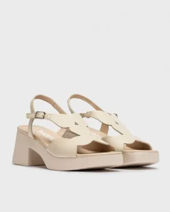 Wonders Sandalias De Tacon Dafne Crema^ Tacones