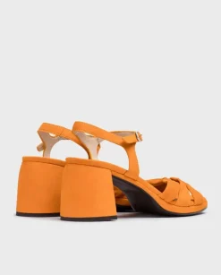 Wonders Sandalias De Tacon Gisela Naranja^ Tacones