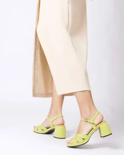 Wonders Sandalias De Tacon Gisela Verde^ Tacones