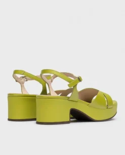 Wonders Sandalias De Tacon Grinon Verde^ Sandalias