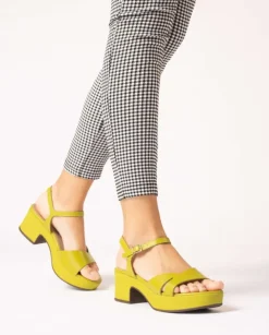 Wonders Sandalias De Tacon Grinon Verde^ Sandalias