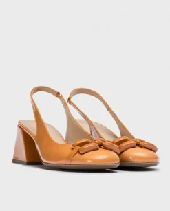 Wonders Sandalias Tacon Karla Naranja^ Tacones