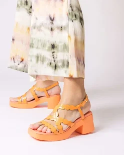 Wonders Sandalias Tacon Neus Naranja^ Sandalias